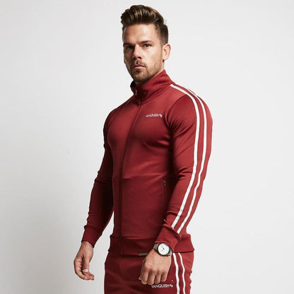 Andy – Gestreepte Slim-fit Hardloop-Sporttrui voor Heren