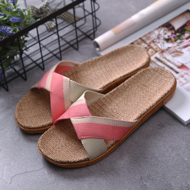 Natalie – Rutschvrije Linnen Slippers
