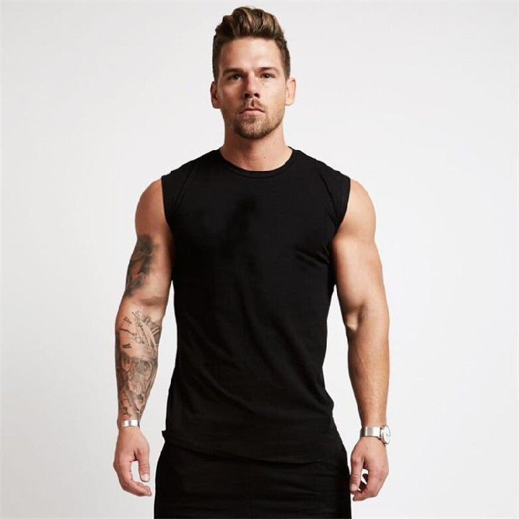 Dan – Mouwloos Heren Sportshirt van Katoen