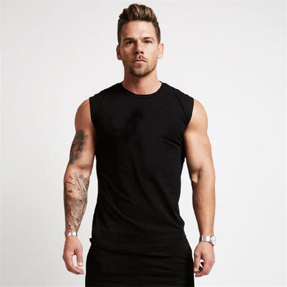 Dan – Mouwloos Heren Sportshirt van Katoen