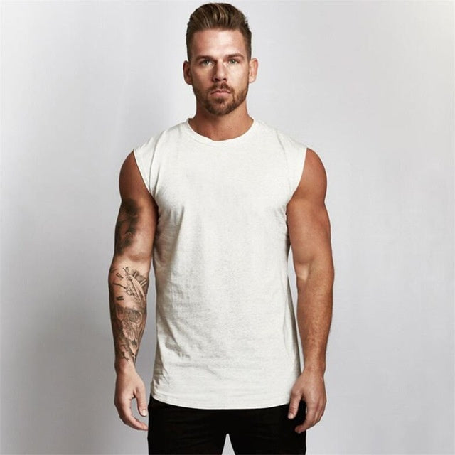 Dan – Mouwloos Heren Sportshirt van Katoen