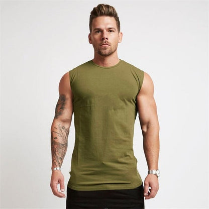 Dan – Mouwloos Heren Sportshirt van Katoen