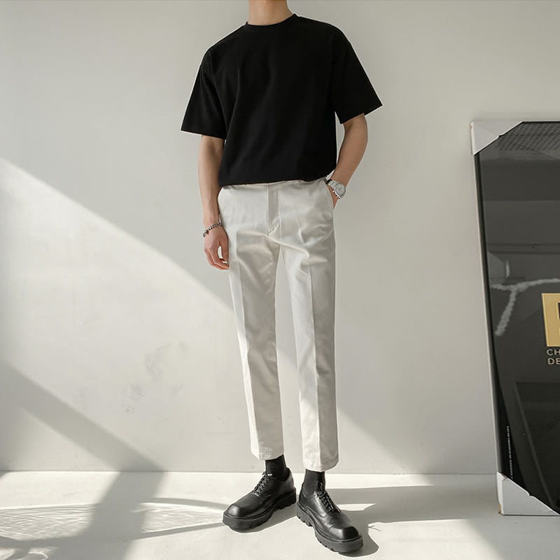 Charles – Los T-shirt in Effen Design voor Heren