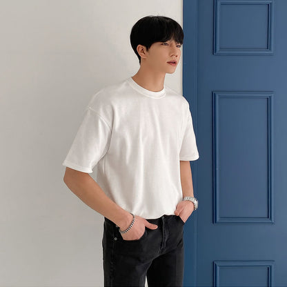 Charles – Los T-shirt in Effen Design voor Heren