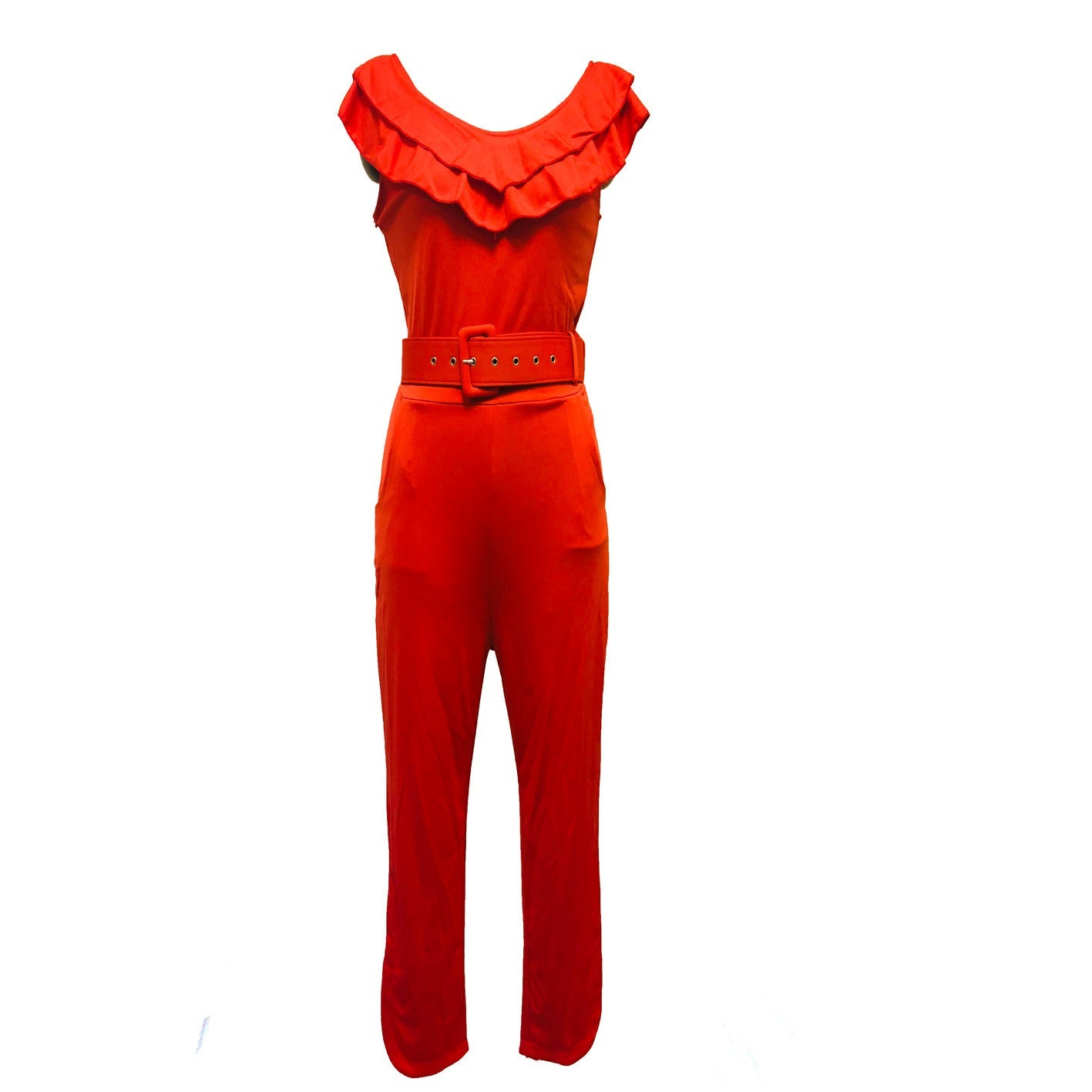 Fiona – Dames Jumpsuit met Ceintuur en Laagjesrok