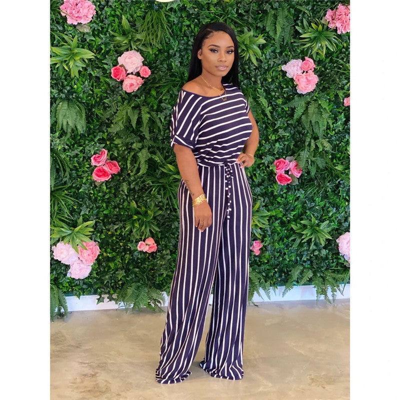 Kathryn – Elegante Dames Jumpsuit met Strepenpatroon