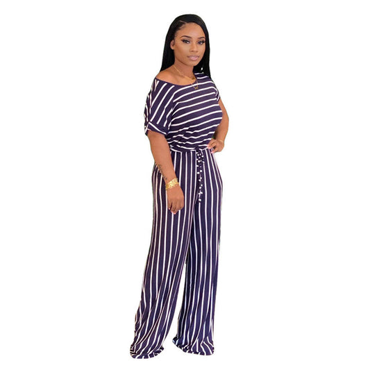 Kathryn – Elegante Dames Jumpsuit met Strepenpatroon