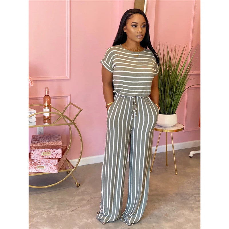 Kathryn – Elegante Dames Jumpsuit met Strepenpatroon