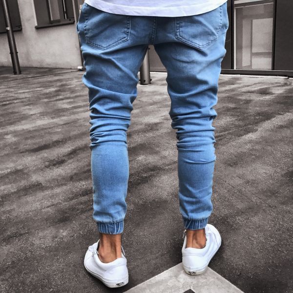 Rory – Modieuze Herenjeans in Lichtblauw Slim-Fit