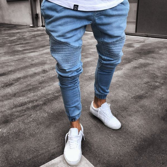 Rory – Modieuze Herenjeans in Lichtblauw Slim-Fit