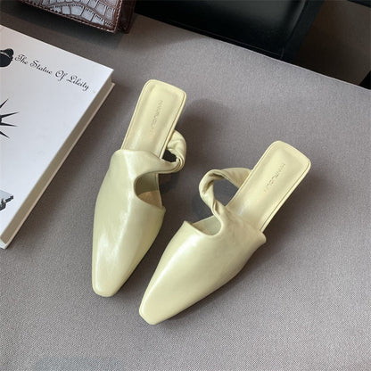 Gillian – Stijlvolle Puntige Dames Slip-On Mules Middenhak