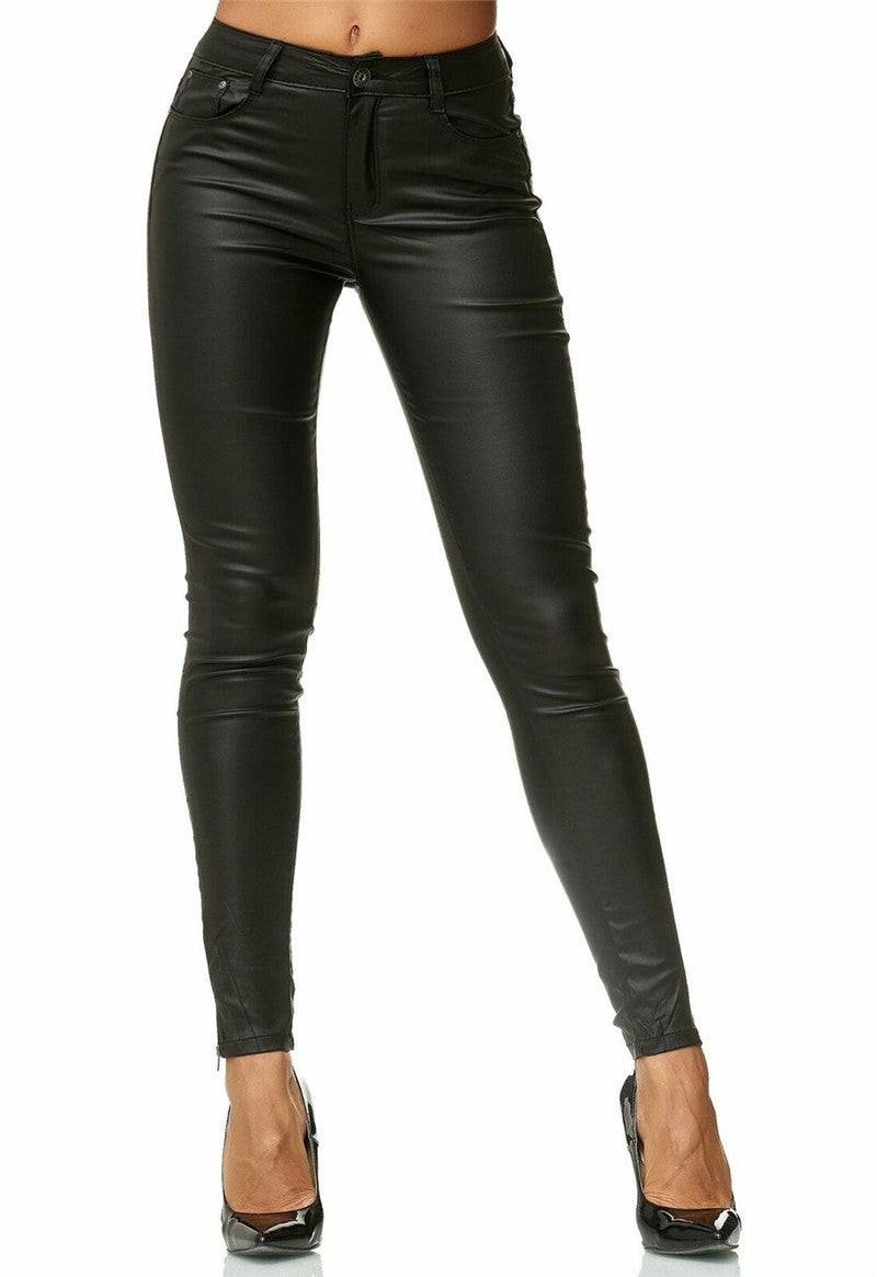 Zoe – Vegan Leren Broek voor Dames
