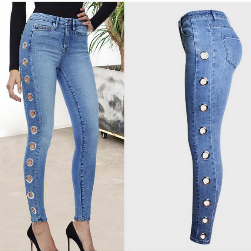 Kate – Strakke Damesjeans met Wassing