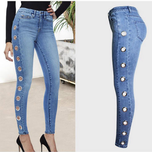 Kate – Strakke Damesjeans met Wassing