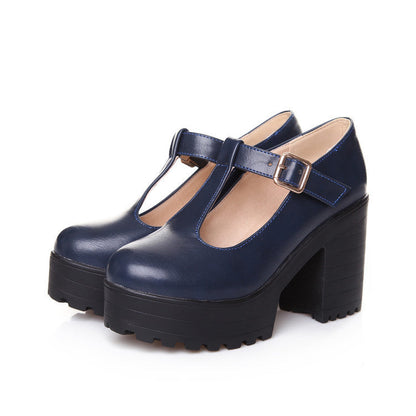 Melissa – Mary Janes Pumps met Blokhak en T-Band