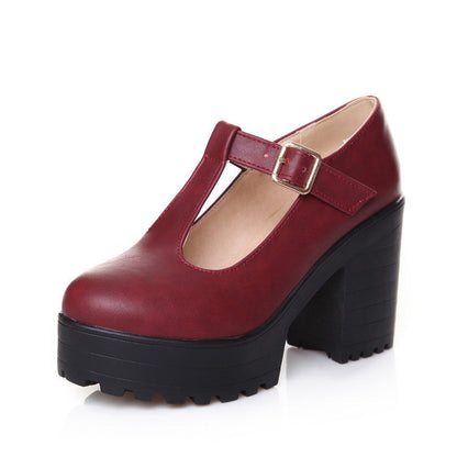 Melissa – Mary Janes Pumps met Blokhak en T-Band