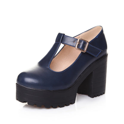 Melissa – Mary Janes Pumps met Blokhak en T-Band