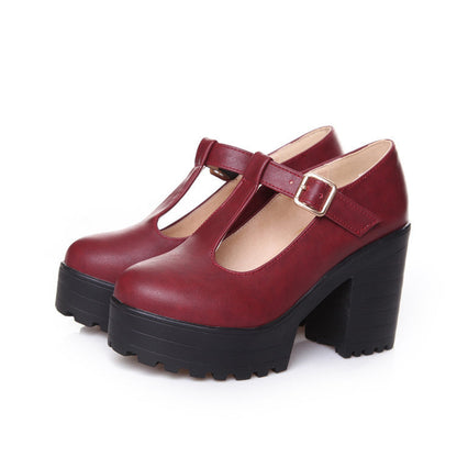 Melissa – Mary Janes Pumps met Blokhak en T-Band
