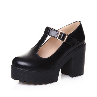 Melissa – Mary Janes Pumps met Blokhak en T-Band
