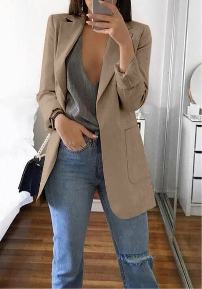Janet – Slanke Damesblazer met Klassiek Karo-Muster