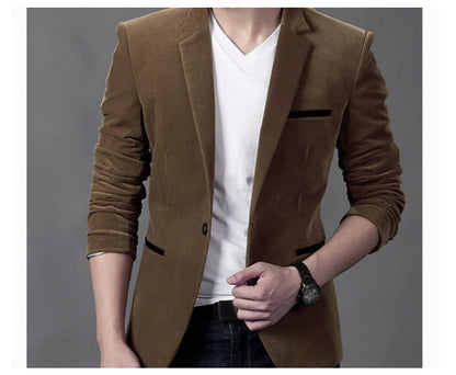 Gary – Slank Heren Corduroy Pak