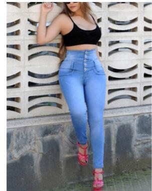 Jasmine – Damesjeans met hoge taille en stretch