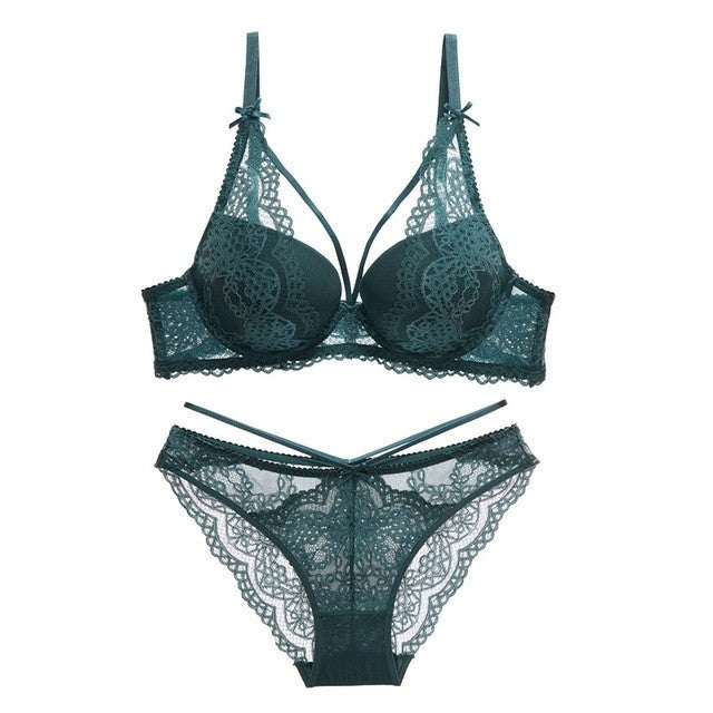 Robyn – Groen Push-up BH-set voor Dames