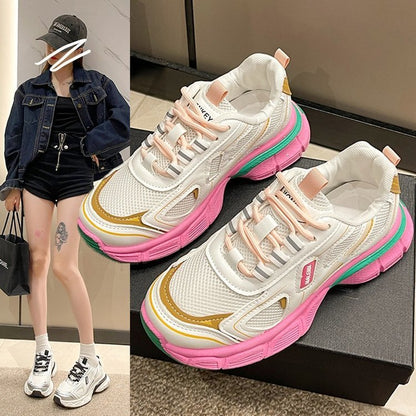 Lydia – Comfortabele Dames Sneakers met Mesh-Obervlak en Platform
