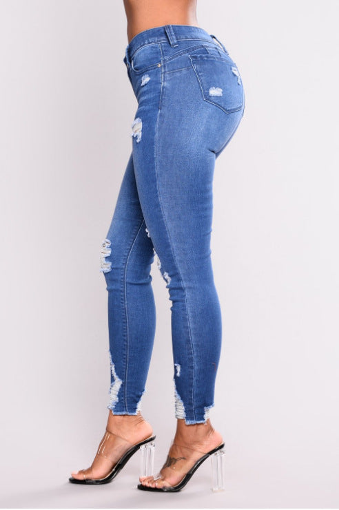Patricia – Hoog getailleerde Stretch Slim Pencil Broek