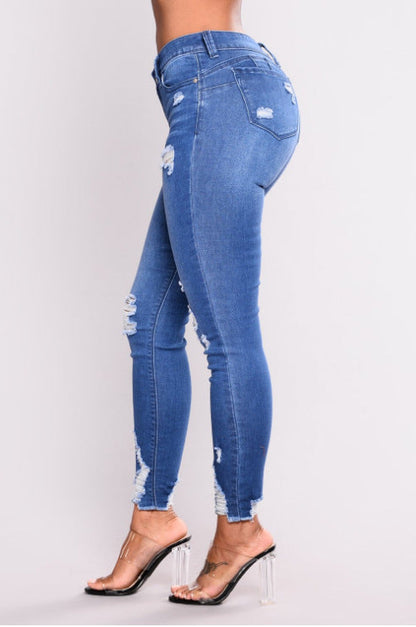 Patricia – Hoog getailleerde Stretch Slim Pencil Broek