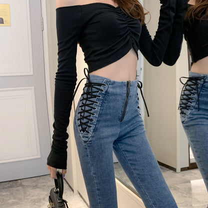 Christina – Hooggetailleerde Slim Skinny Jeans