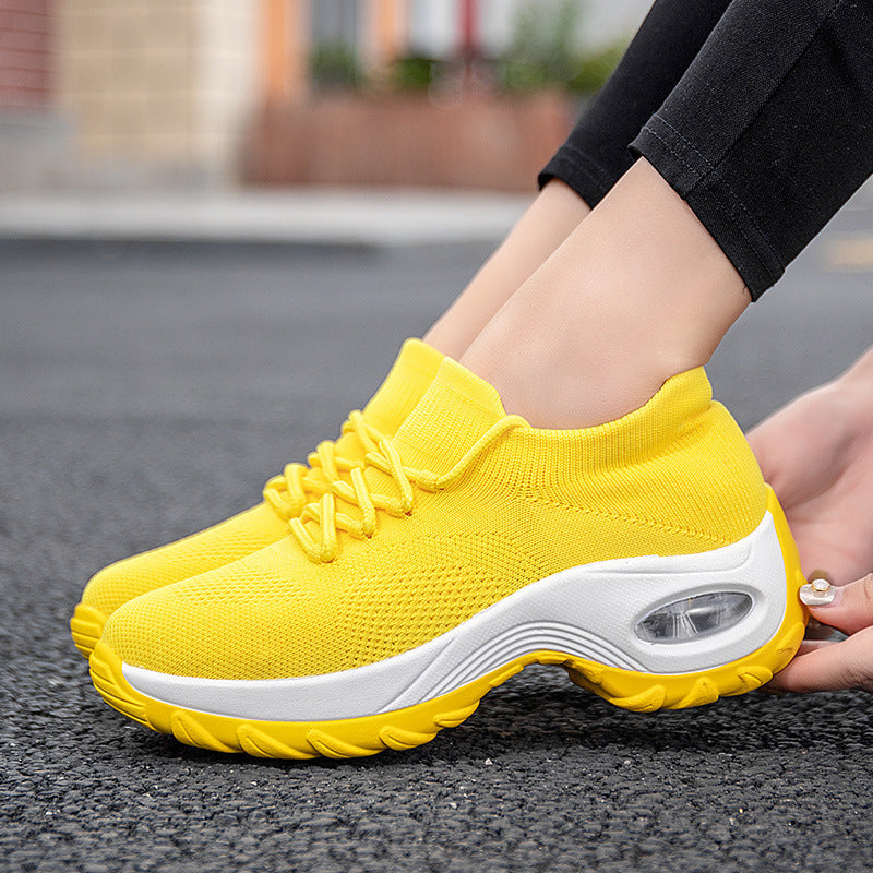 Samantha – Sportieve Dames-Schoenen met Vliegend Breiwerk en Schokabsorberende Zolen
