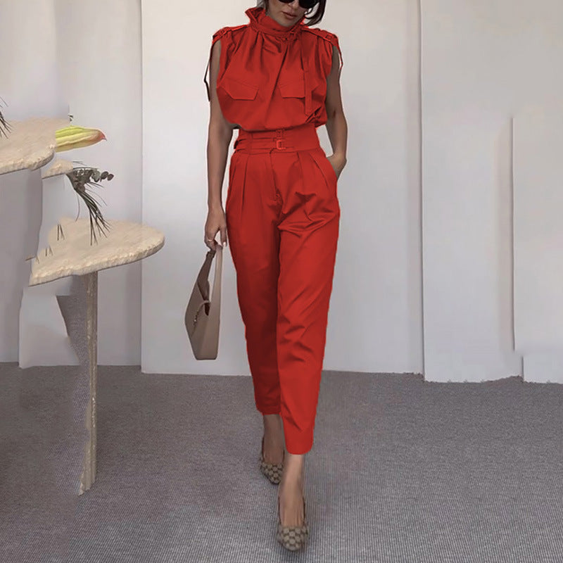Esme – Schouder- en Taillevormende Blouse met Riem