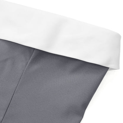 Katie – Contrasterende Vest met Wijde Broekspijpen, Modieuze Twee-Delige Set