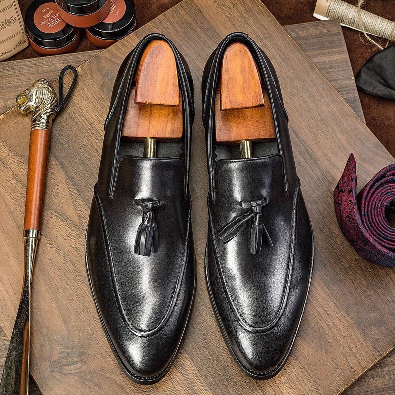 Lawrence – Business Casual Kwastenschoenen van vegan leer