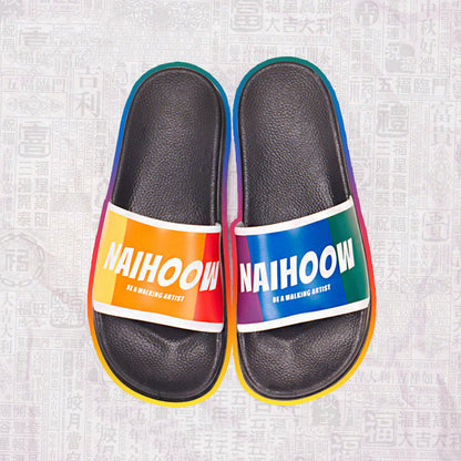 Leanne – Regenbogen Kunststoffsandalen für Damen