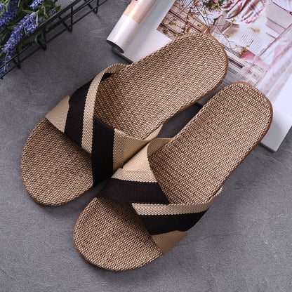 Natalie – Rutschvrije Linnen Slippers