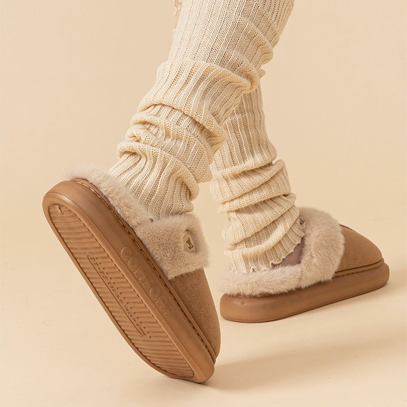 Audrey – Fluffy Winterpantoffels met Dikke Zool