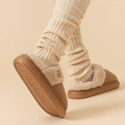 Audrey – Fluffy Winterpantoffels met Dikke Zool