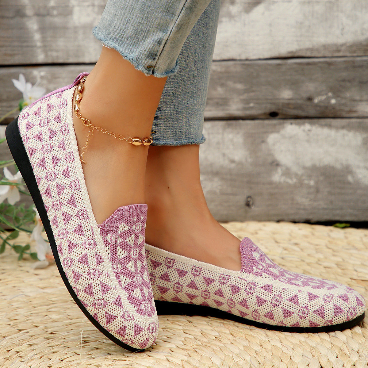 Ruby – Ademend Gebreide Slippers voor Dames