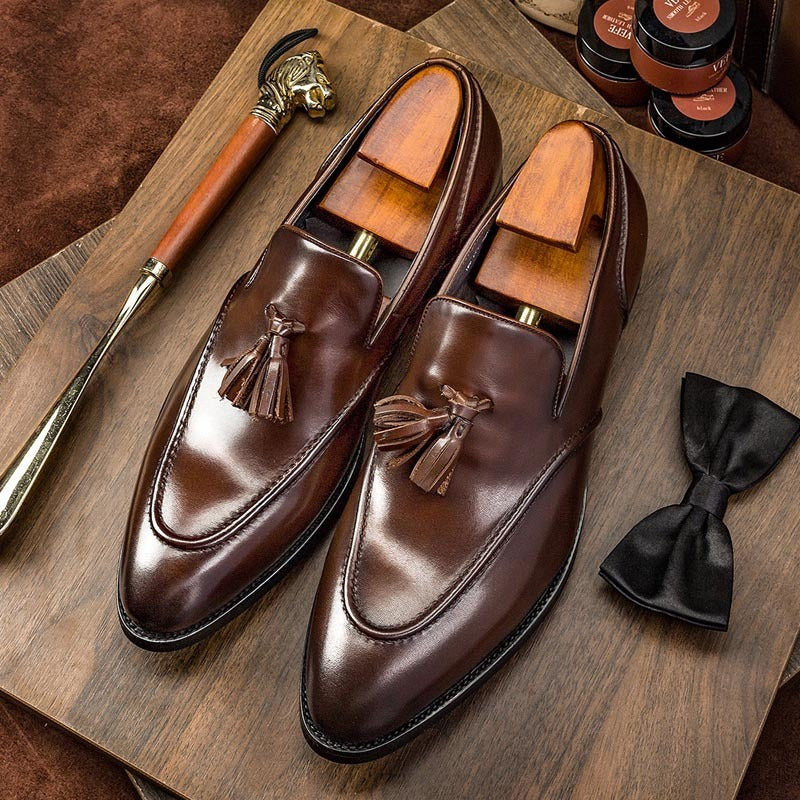 Lawrence – Business Casual Kwastenschoenen van vegan leer