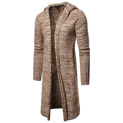 Gregory – Lange Heren Trenchcardigan met Kap voor de Winter