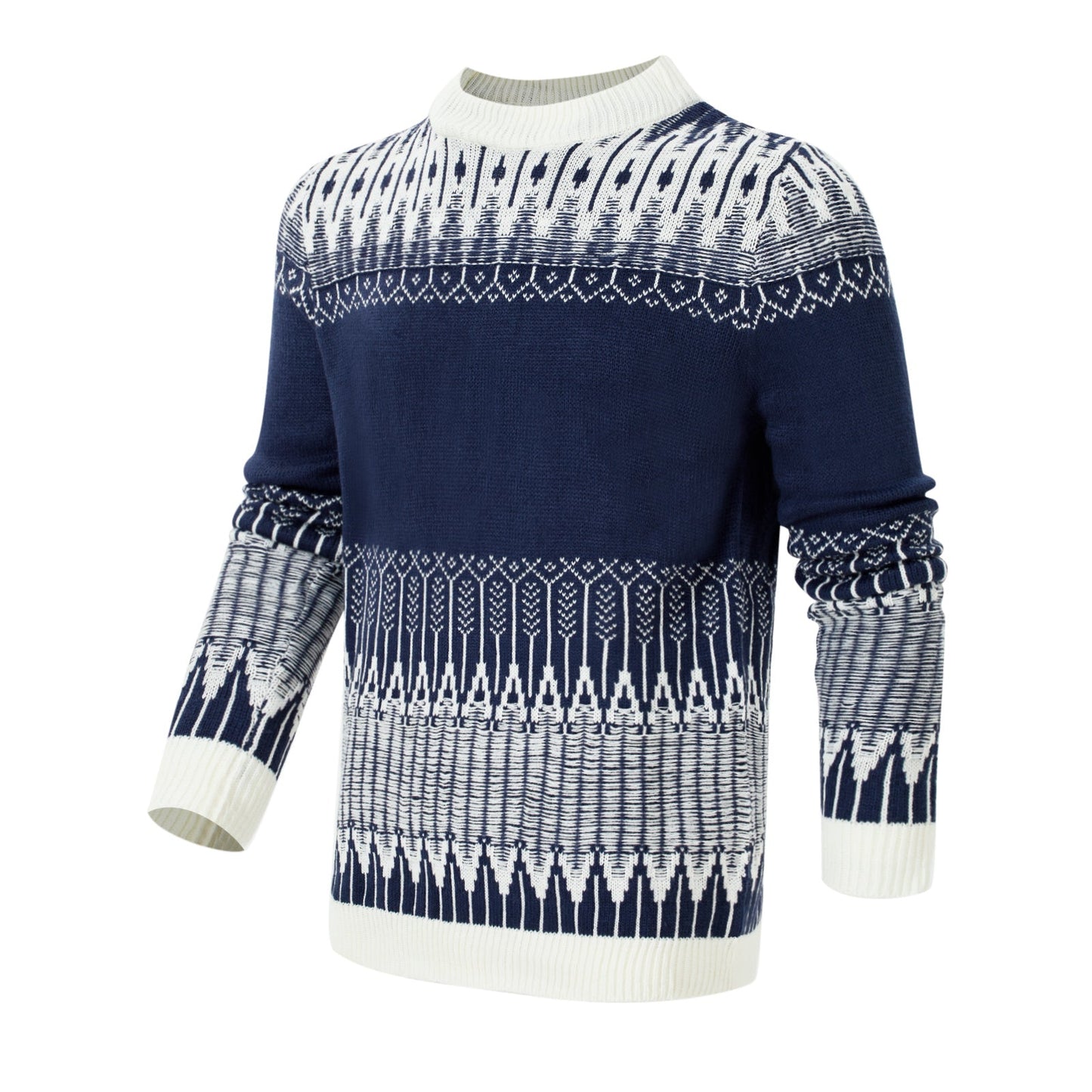 Marcus – Unieke Fair Isle Unisex Trui met Lange Mouwen