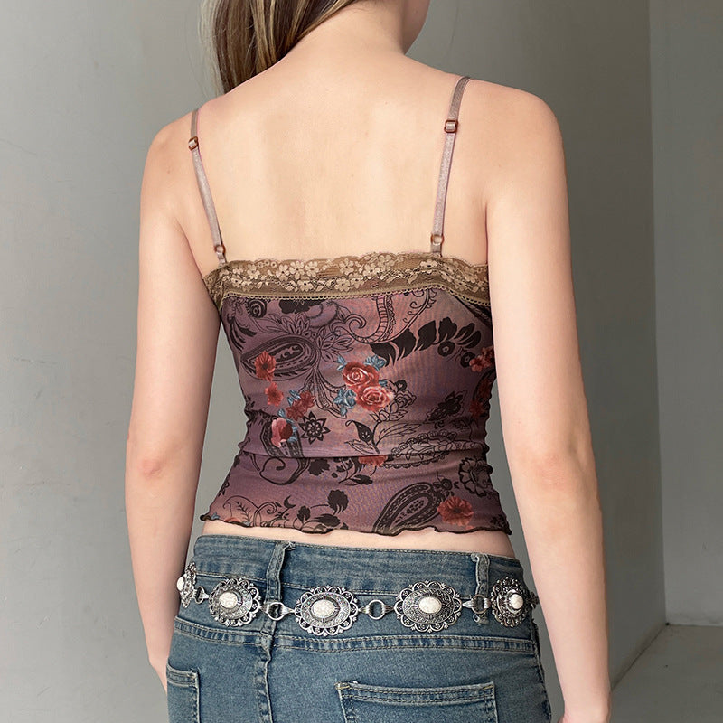 Zoe – Bloemenpatroon Dames-Camisole