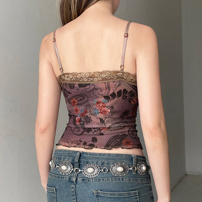 Zoe – Bloemenpatroon Dames-Camisole