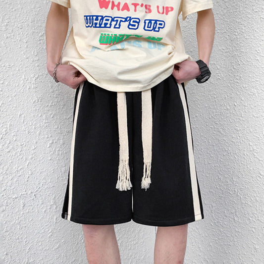 Luke – Brede heren-shorts met gevlochten touw