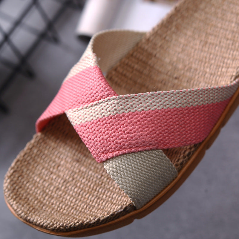 Natalie – Rutschvrije Linnen Slippers