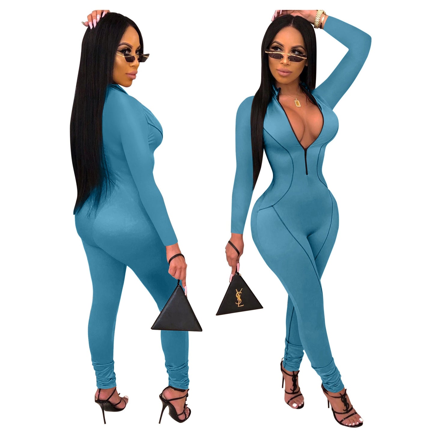 Faith – Dames Jumpsuit met Zijstrepen