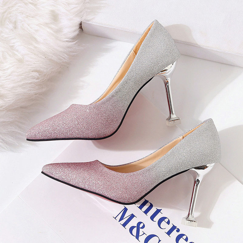 Joanne – Verleidelijke Franse Stiletto Hoge Hakken met Kleurovergang