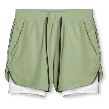 Aidan – Sportieve, sneldrogende, dubbele laag twee-in-één hardloopshorts